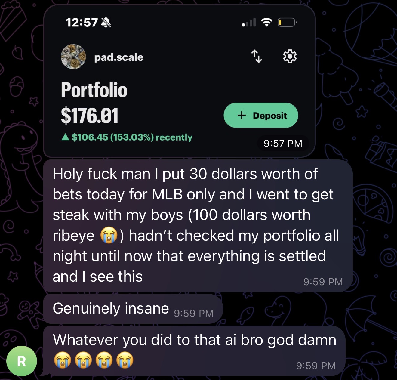 Member testimonial - $30 in MLB bets turned into massive payout, genuinely insane